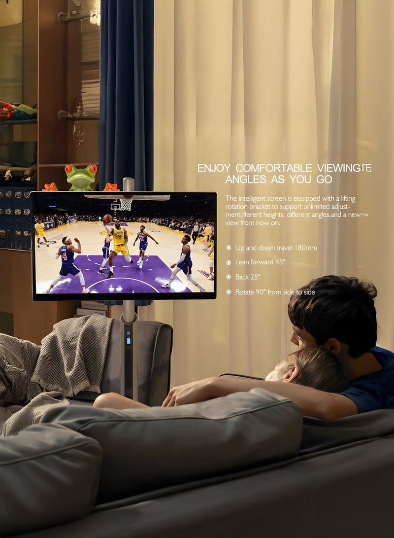 Crony TX32-1 32"Portable Smart TV White Smart Android 12 Touchscreen Display – 10-Point Multi-Touch, 48MP HD Camera, 8GB+128GB, 145000mAh Battery (8H Use) – Adjustable Stand with 20° Diagonal/45° Horizontal/90° Vertical Tilt & 20cm Height – HDMI/USB-C/Bluetooth/Dual-Band Wi-Fi – Electronic Whiteboard, Multi-Screen Co-Working, Cast Screen & iPhone/Android Support - Image 5